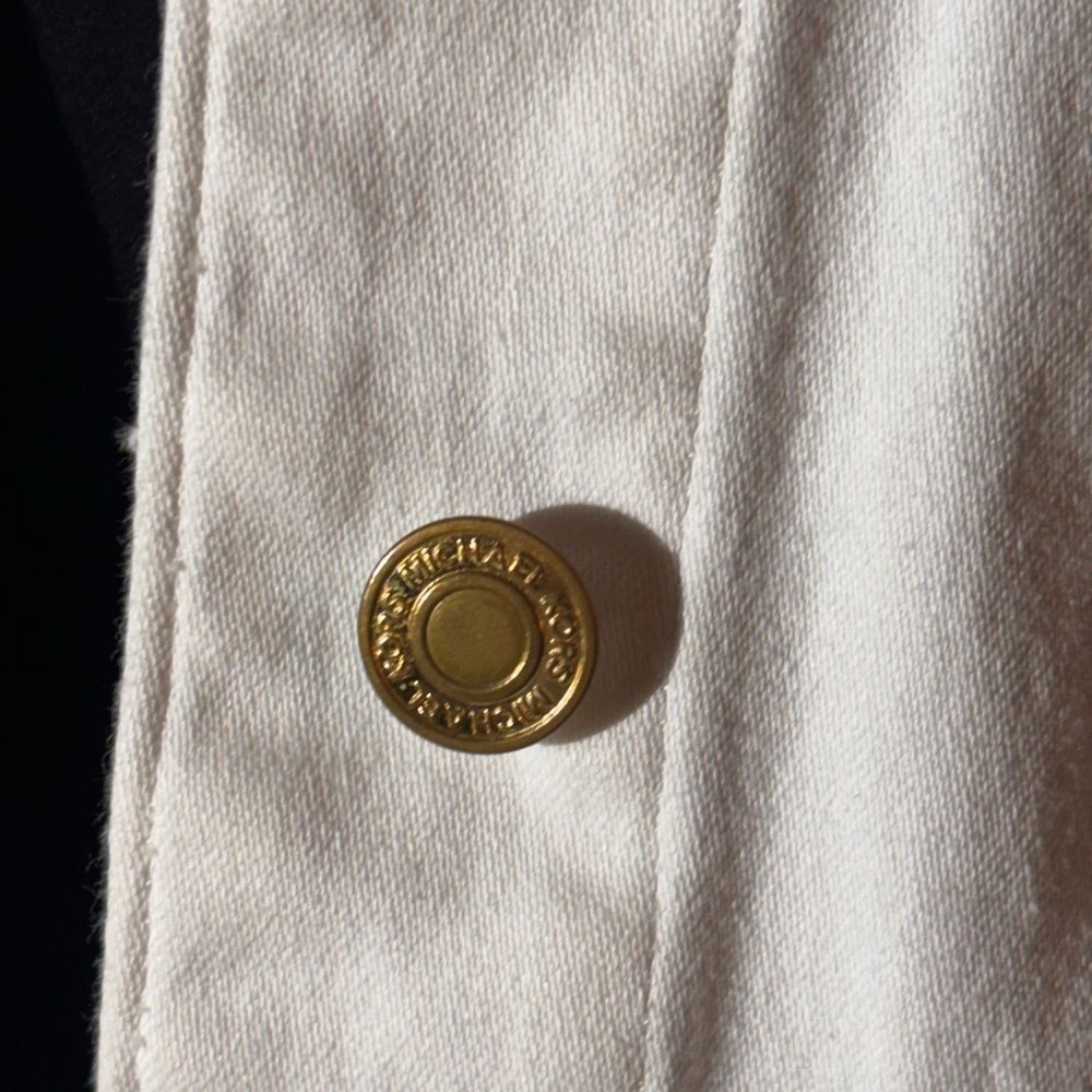 [Michael Kors] White Denim Cropped Jacket - Picture 2 of 4